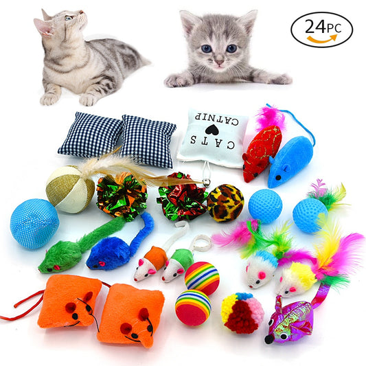 24-Piece Cat Anti-Anxiety Calming Toy Set