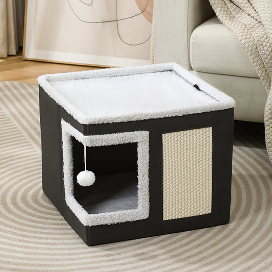Hide-and-Scratch Cat Activity Cube